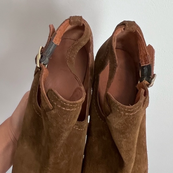 Frye Meghan Ankle Boots Women’s Size 10B Booties Brown Suede Heels - Picture 6 of 13